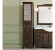 Шкаф-пенал ValenHouse Эллина 40 L с бельевой корзиной, кальяри, фурнитура бронза