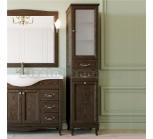 Шкаф-пенал ValenHouse Эллина 40 R с бельевой корзиной, кальяри, фурнитура хром