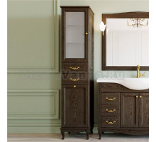 Шкаф-пенал ValenHouse Эллина 40 L с бельевой корзиной, кальяри, фурнитура золото