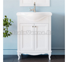 Тумба для комплекта ValenHouse Эллина 65 белая, фурнитура хром