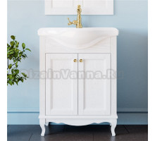 Тумба для комплекта ValenHouse Эллина 65 белая, фурнитура золото