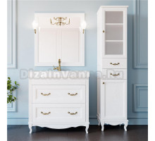 Мебель для ванной ValenHouse Лиора 90 белая, фурнитура бронза