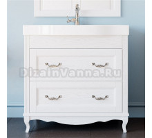 Тумба для комплекта ValenHouse Лиора 90 белая, фурнитура хром