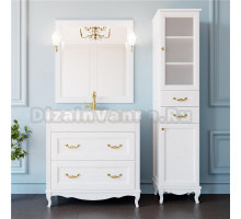 Мебель для ванной ValenHouse Лиора 90 белая, фурнитура золото