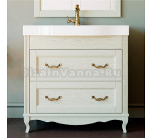 Тумба с раковиной ValenHouse Лиора 90 слоновая кость, фурнитура бронза