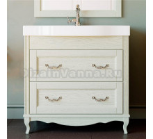 Тумба с раковиной ValenHouse Лиора 90 слоновая кость, фурнитура хром