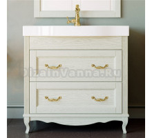 Тумба для комплекта ValenHouse Лиора 90 слоновая кость, фурнитура золото