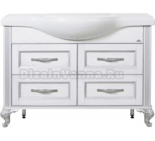 Тумба для комплекта ValenHouse Эллина 120 патина серебро