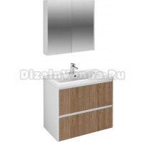 Мебель для ванной Velvex Klaufs 80.2Y белая, шатанэ, подвесная
