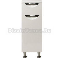 Тумба Vod-Ok Лира 30 с бельевой корзиной, белая