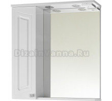 Зеркало Vod-Ok Адам 75 L, белый