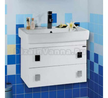 Тумба с раковиной Vod-Ok Квадро 60 белая