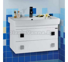 Тумба с раковиной Vod-Ok Квадро 70 белая