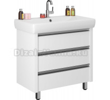 Тумба с раковиной Vod-Ok Бридж 80 белая