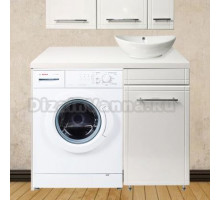 Тумба с раковиной Vod-Ok S40 110, белая