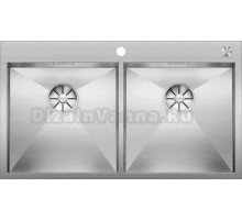 Мойка кухонная Blanco Zerox 400/400-IF/А клапан-автомат