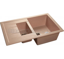 Мойка кухонная GranFest Quadro GF-Q775KL светло-розовый