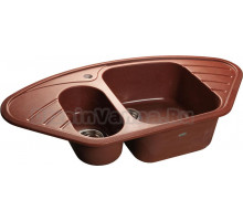 Мойка кухонная GranFest Corner C-960 E красный марс