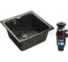Комплект Мойка кухонная GranFest Practik GF-P420 черный + Измельчитель отходов Bort Master Eco