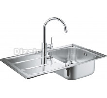 Комплект Grohe Concetto 31570SD0 Мойка кухонная K400 31566SD0 + Смеситель Concetto 32663001 для кухонной мойки