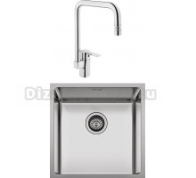 Комплект  Мойка кухонная Seaman Eco Roma SMR-4444A.A + Смеситель VitrA Single sink mixer A42388EXP для кухонной мойки