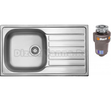 Комплект Мойка кухонная TopZero Hypnos HYP860.500 + Измельчитель отходов Bort Titan 5000