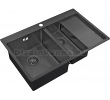 Мойка кухонная Zorg Inox PVD 5178-2-L grafit