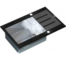 Мойка кухонная Zorg Inox Glass GL-7851-BLACK черное стекло