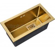 Дополнительная мойка Zorg Inox PVD SZR-2344 bronze