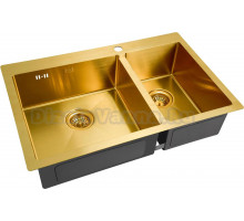 Мойка кухонная Zorg Inox PVD SZR-78-2-51 L bronze