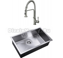 Комплект  Мойка кухонная Zorg Inox RX RX-7444 + Смеситель Zorg Inox Rada для кухонной мойки