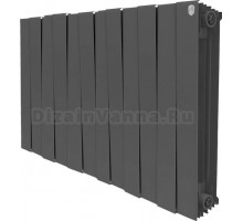 Радиатор биметаллический Royal Thermo Piano Forte 500 noir sable 12 секций, черный