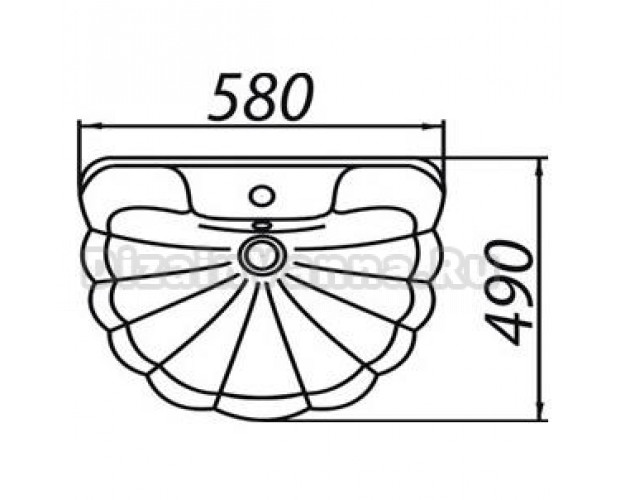 Раковина Colombo Орхидея 58 бежево-коричневый dizainvanna.ru