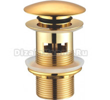 Донный клапан для раковины Creavit SF031G с переливом, золото