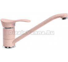 Смеситель AquaGranitEx C-1040 для кухонной мойки, розовый
