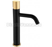 Смеситель Boheme Stick 122-BG.2 для раковины, black touch gold