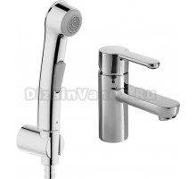 Смеситель Bravat Stream F13783C-3 для раковины с гигиеническим душем