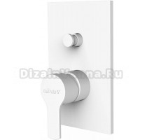 Смеситель Cezares Ovest VDIM-BIO С ВНУТРЕННЕЙ ЧАСТЬЮ, для душа, белый