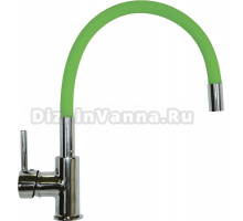 Смеситель Florentina Flex-01 зеленый, для кухонной мойки