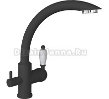Смеситель Flortek Шале FK для кухонной мойки, антрацит