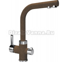 Смеситель Flortek Арес FK для кухонной мойки, коричневый