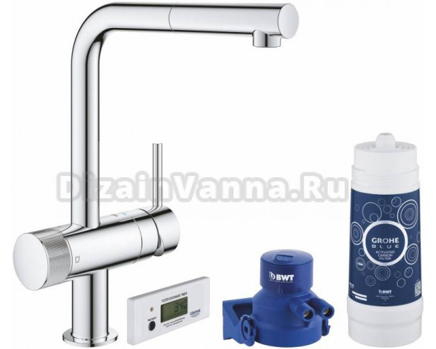 Смеситель для кухни мойки grohe blue pure minta 31721000