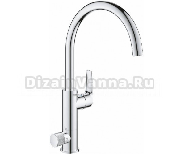 Смеситель для кухни мойки grohe blue pure minta 30382000 хром