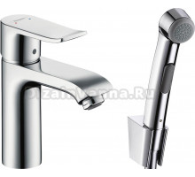 Смеситель Hansgrohe Metris 31285000 для раковины с гигиеническим душем