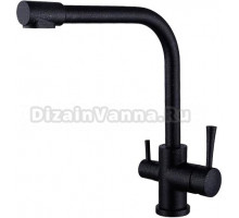 Смеситель Kaiser Merkur 26044-2 для кухонной мойки, черный мрамор