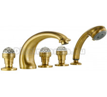 Смеситель Migliore Axo Swarovski ML.AXO-680F.BR на борт ванны, бронза