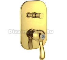 Смеситель Migliore Lem 25887 С ВНУТРЕННЕЙ ЧАСТЬЮ, для ванны с душем, золото