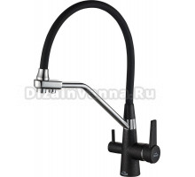 Смеситель Steel Hammer SH 903-6 Black Cr для кухонной мойки