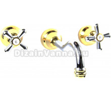 Смеситель Webert Armony AM750404017 С ВНУТРЕННЕЙ ЧАСТЬЮ, для раковины, хром, золото