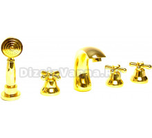 Смеситель Webert Armony AM730401010 на борт ванны, золото